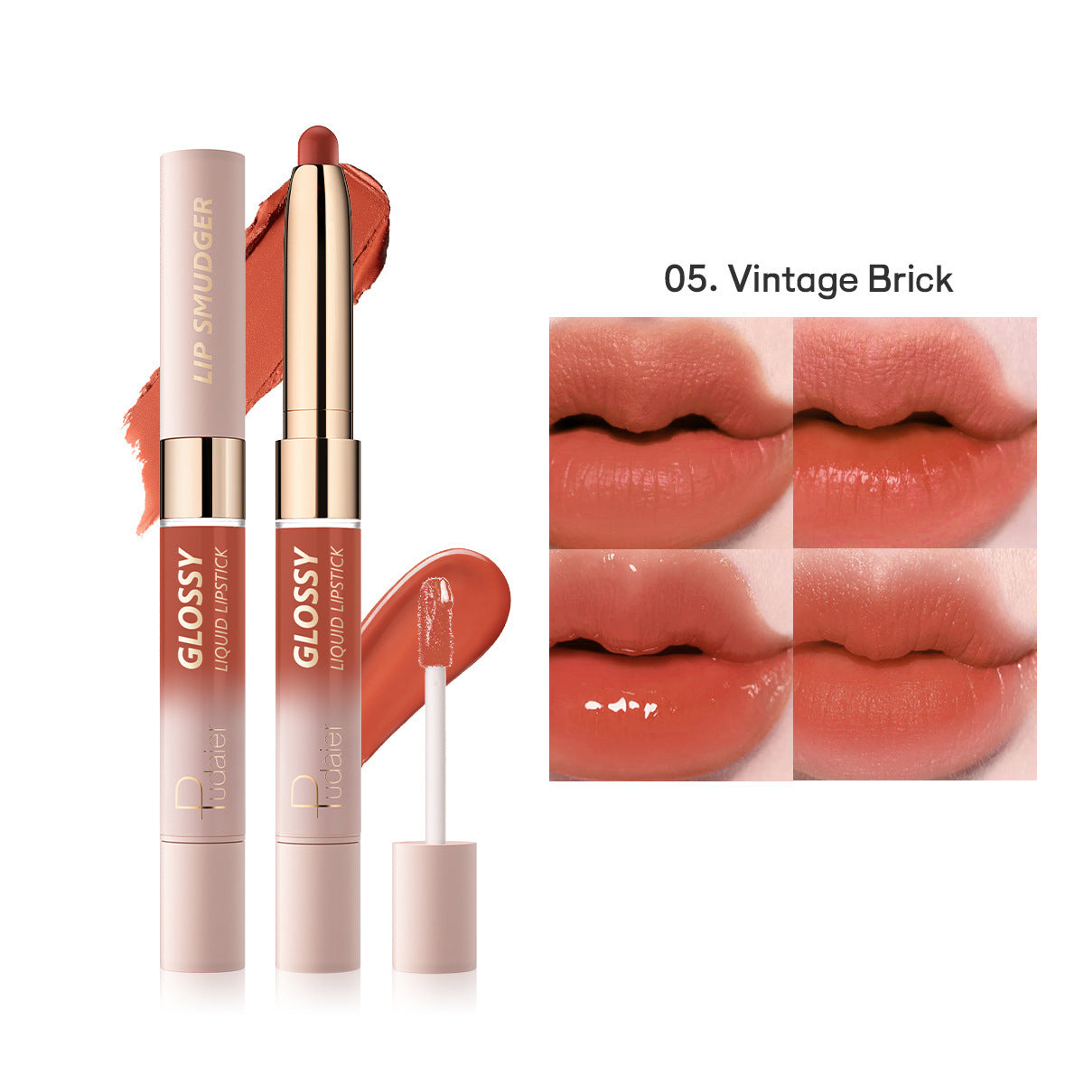 10-color Double-headed Lipstick Lip Gloss Matte Finish