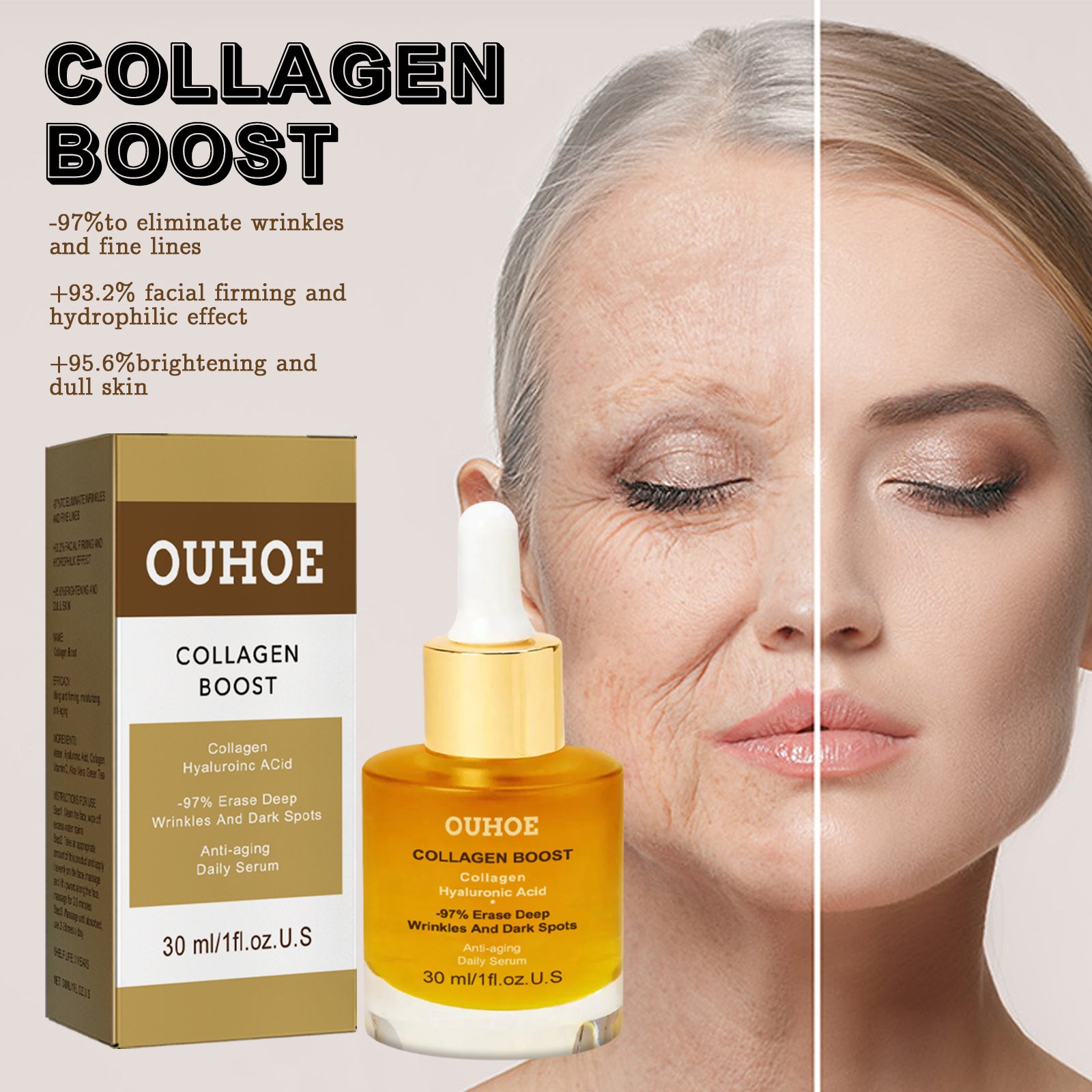 Collagen Facial Essence Moisturizes And Firming Facial Skin, Reduces Fine Lines, Hydrates And Moisturizes Tender Skin Essence