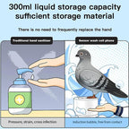 Pigeon-shaped auto sensor foam dispenser. Touchless, fine foam.