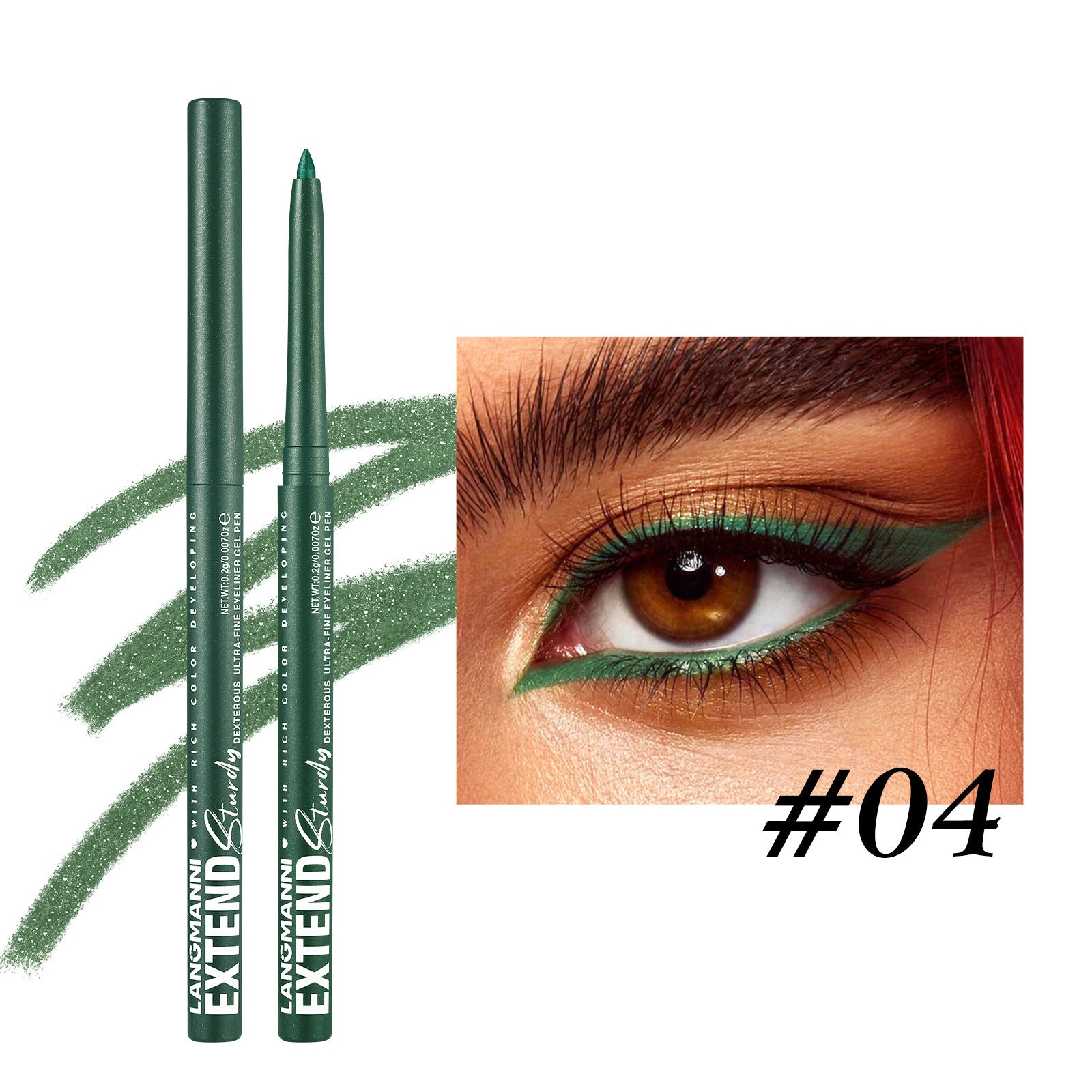 Colorful Gel Glitter Eyeliner Pencils Waterproof & Smudgeproof For Party, Halloween, Cosplay Makeup 12 Vibrant Shades
