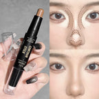Double-Ended Dual-Purpose High-Light Trimming Stick, Three-Dimensional Contour, Nose Shadow, Facial Shape, Brighten and Trimming
