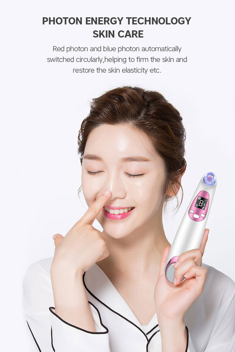 2 In1 Blackhead Vacuum Remover Cold&Hot Face Skin Care Massager Acne Cleanser