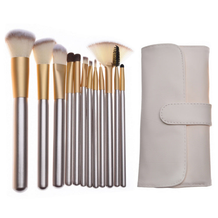 Beige Champagne Makeup Brush Suit