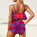 Colorful Ladies Loose Top Bikini Swimsuit