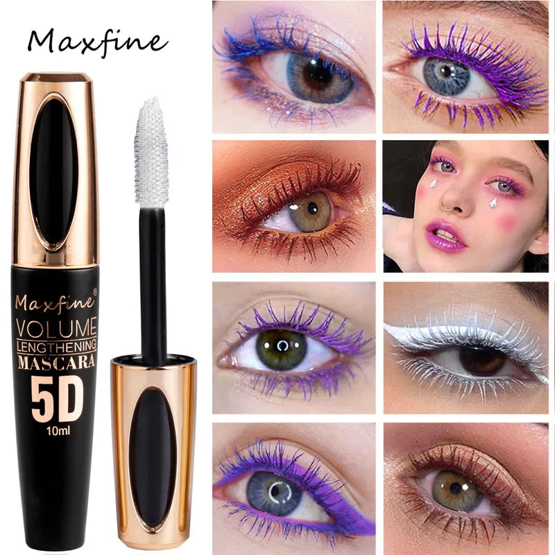 5D Silk Mascara with Big Eyes, Strong and Lasting Black Content and Length, Waterproof and Non-Caking, and Prolonged Mascara.