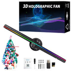 Christmas Holographic Projector Kit Holographic Projector LED Fan Projector Holographic Fan Projector 3D Hologram Holographic