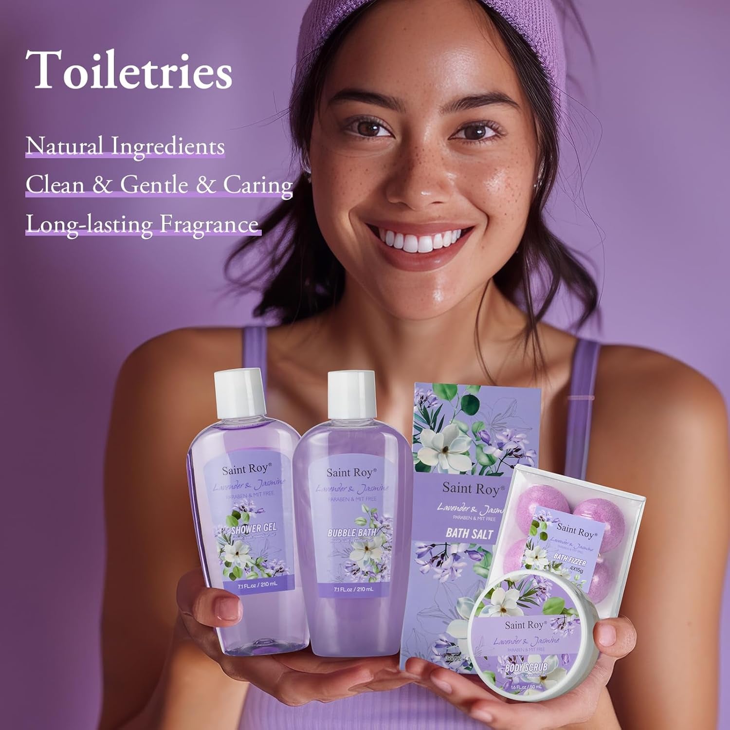 Mother'S Day Gift for Mom Spa Kit Gifts, Spa Gift Baskets for Women Get Well Gifts, 13Pcs Lavender Jasmine Luxury Spa Gift Set,Pamper Birthday Gifts for Women