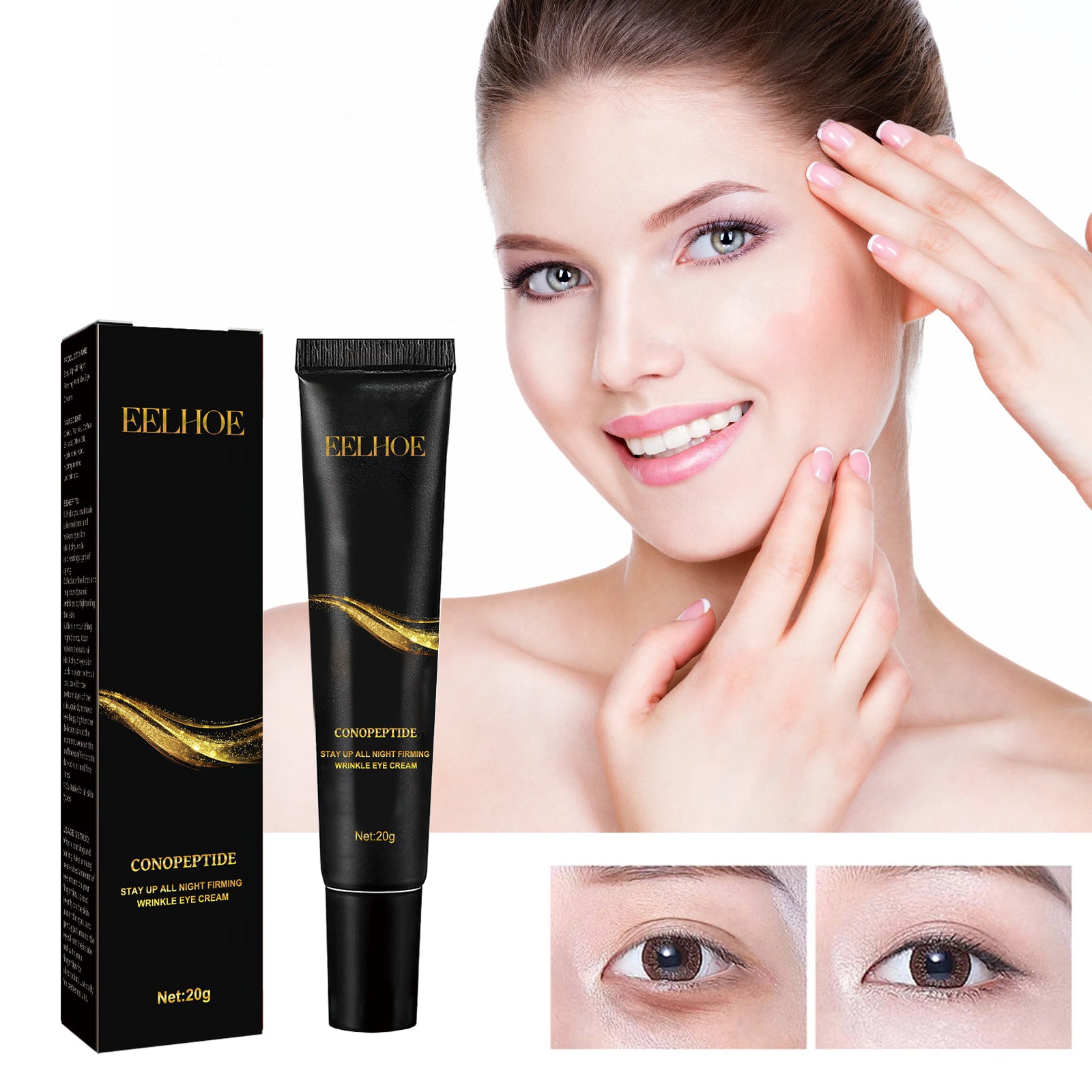 Eye Firming Cream, Relieves Bags, Black Eyes, Firms, Moisturizes, Repairs Skin Eyes Cream