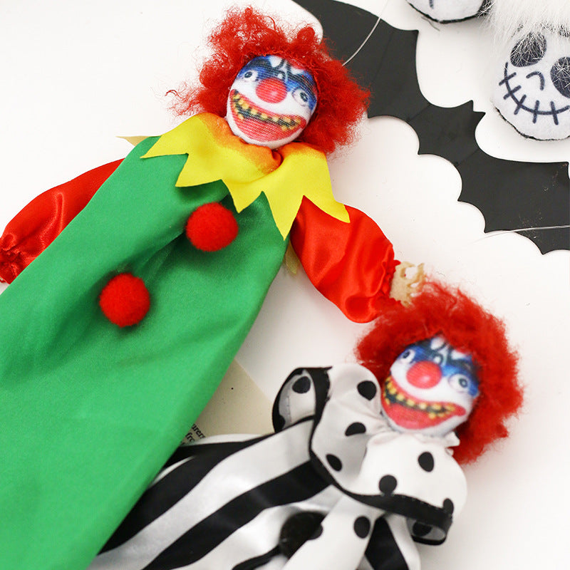 Halloween decorations, Halloween scary clown figurines, pendants, haunted house party decorations, props