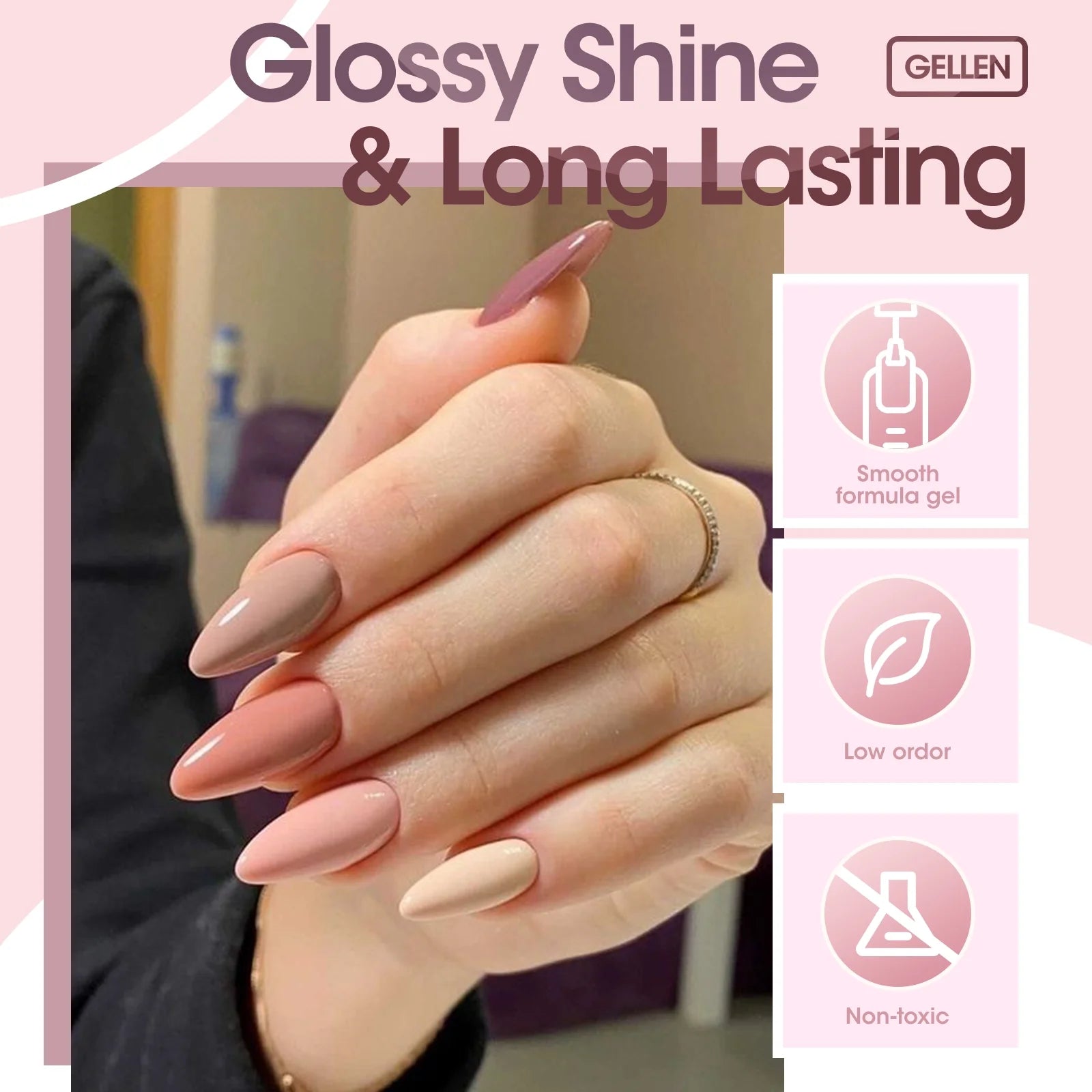 Gel Nail Polish Kit, 16 Colors Gel Polish Nudes Pink Red Brown Soak off Nail Gel Polish Set with Top and Base Coat, UV Nail Gel DIY Salon Nail Art Valentine Gift for Women