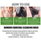 Bamboo Charcoal Blackhead Removing Tearing Facial Mask, Moisturizing Removing Blackhead And Acne Shrinking Pore Oil Control Mud Mask