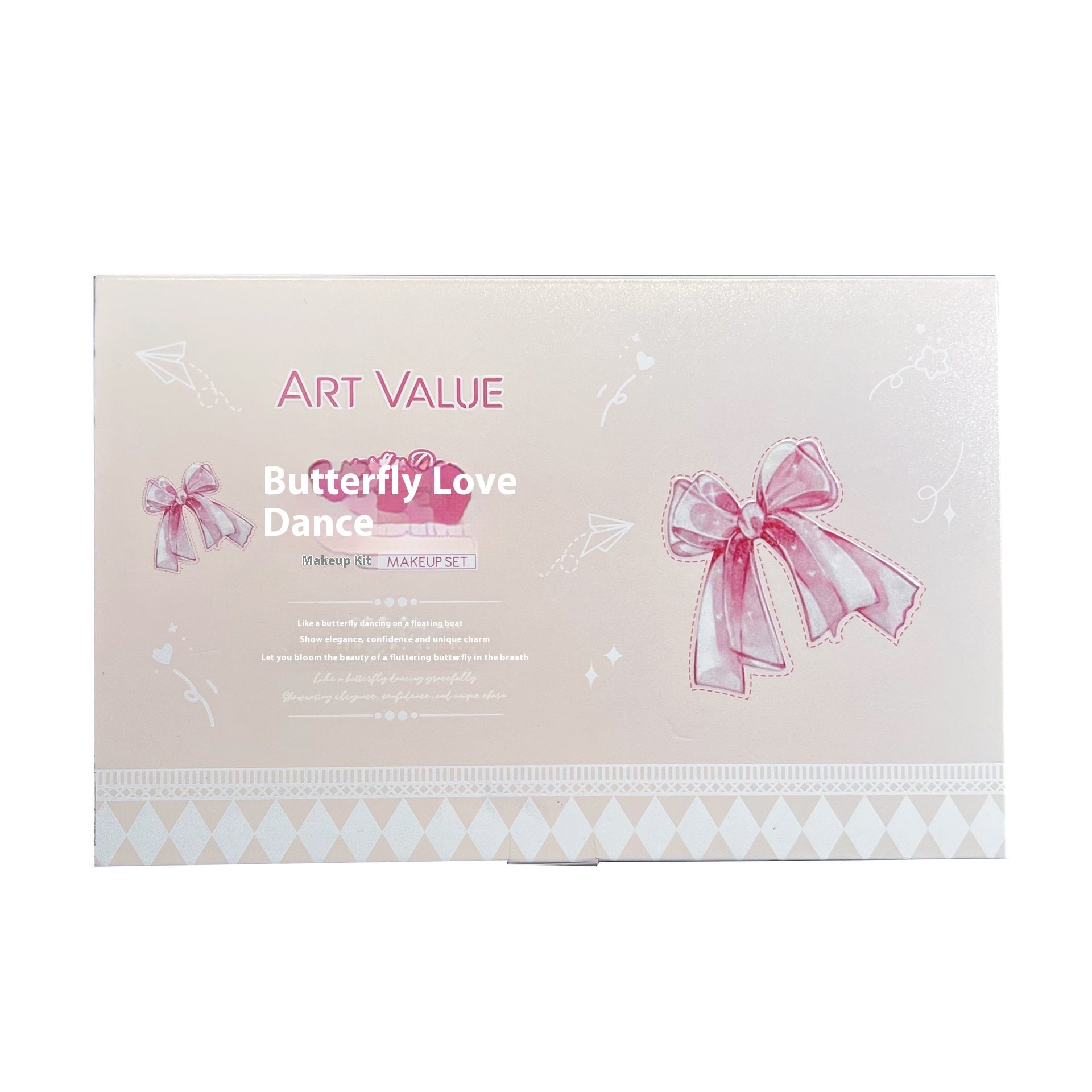 Butterfly Colored Box Suite Blush Necklace Matte Lip Mud