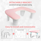 Arm Rest for Nails Tech,U Shaped Soft PU Leather Nail Arm Rest,Ergonomic Slope Angle Hand Rest for Nails Tech,Professional Salon Manicure Arm Rest Cushion., Pink