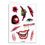 Halloween Makeup Funny Makeup Ball Tattoo Sticker