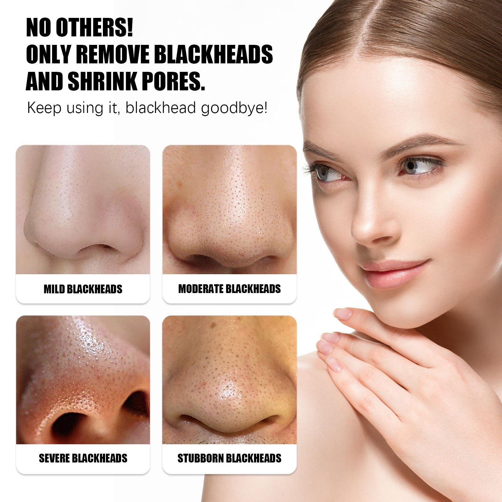 Remove Blackheads Peel Nose Mask, Deep Clean Remove Blackheads Acne And Tighten Pores Strawberry Nose Mask