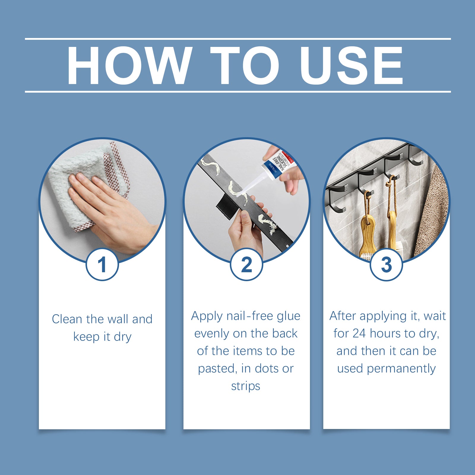 Nail-Free Silicone Sealant Household Wood Cermet Plastic Household Seal Nail-Free Adhesive