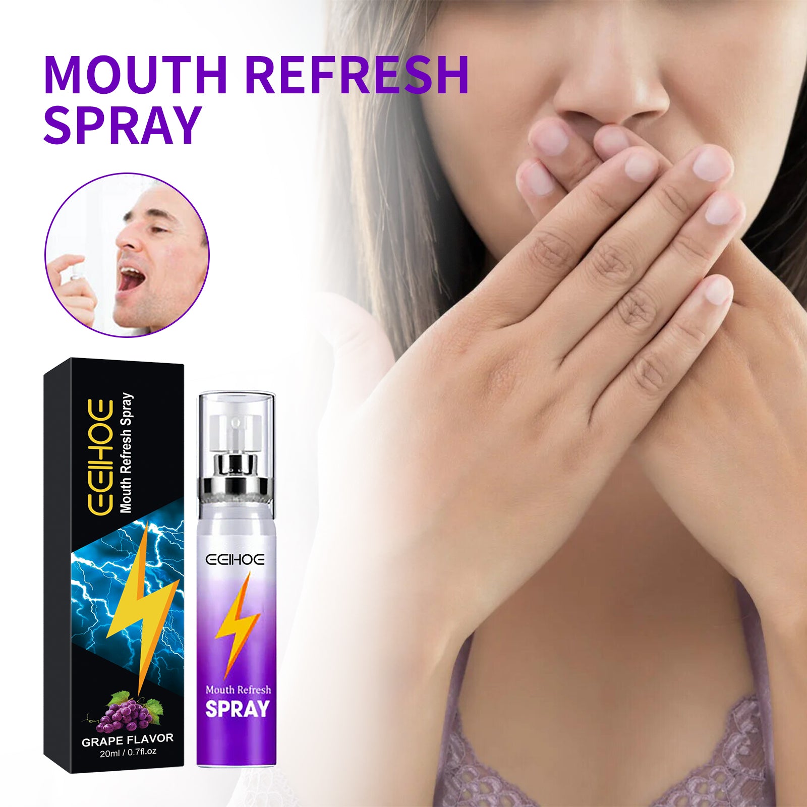 Fresh Mouth Spray, Clean Bad Breath Fresh Breath Fragrance Portable Spray