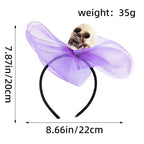 Creative Halloween skull head decoration headband ghost party dance party spider butterfly knot web headband buckle