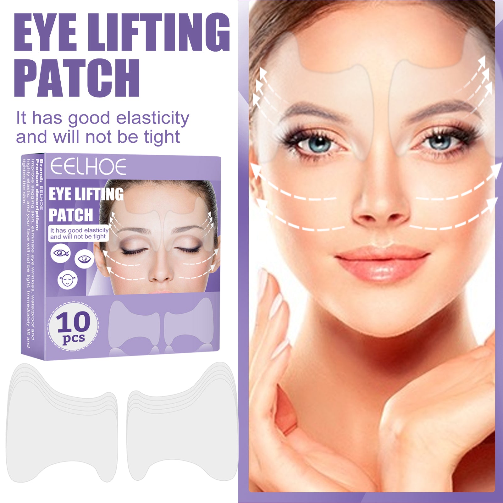 Eye Lifting Patch, Reduces Fine Lines Under Eye Bags Multi-Action Collagen Eye Mask Firming Lift Eye Patch