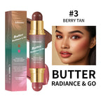 Natural Nude Makeup Double-headed Three-dimensional Face Repair Blush Stick