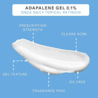 Adapalene Gel 0.1% Acne Treatment 1.6 Oz (45 G) | OTC Retinoid Acne Cream
