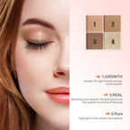 Natural Finish Eyeshadow Palette, 4 Matte & Metallic High Pigment Shades, Long-Lasting Eye Shadow Palette Makeup, Crease-Proof, Blendable Eye Makeup (Neutral)