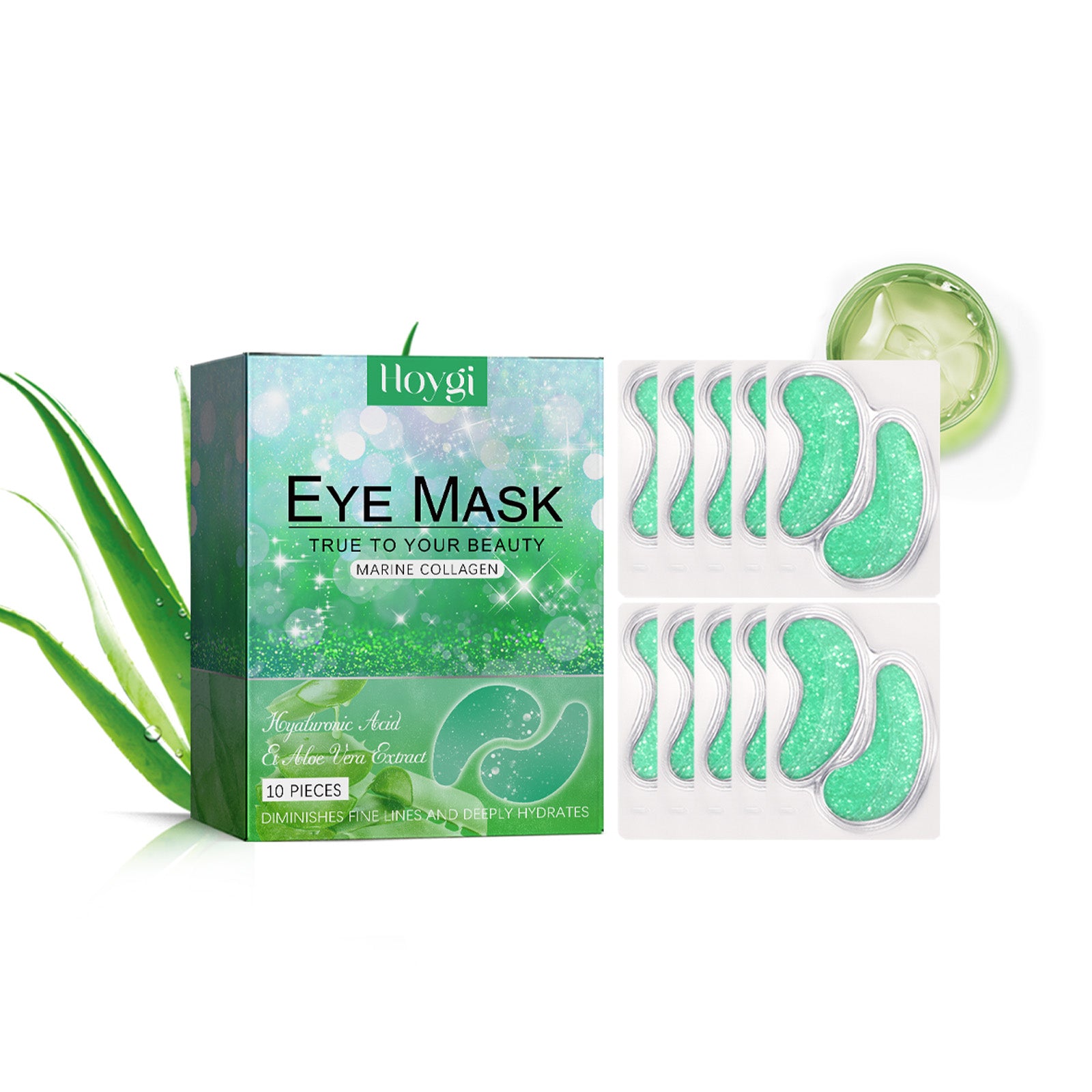 Aloe Vera Eye Gel Patch Reduces Fine Lines Under Eyes, Dark Circles Under Eyes, Firming Eyes, Anti-Wrinkle And Moisturizing Eye Patch