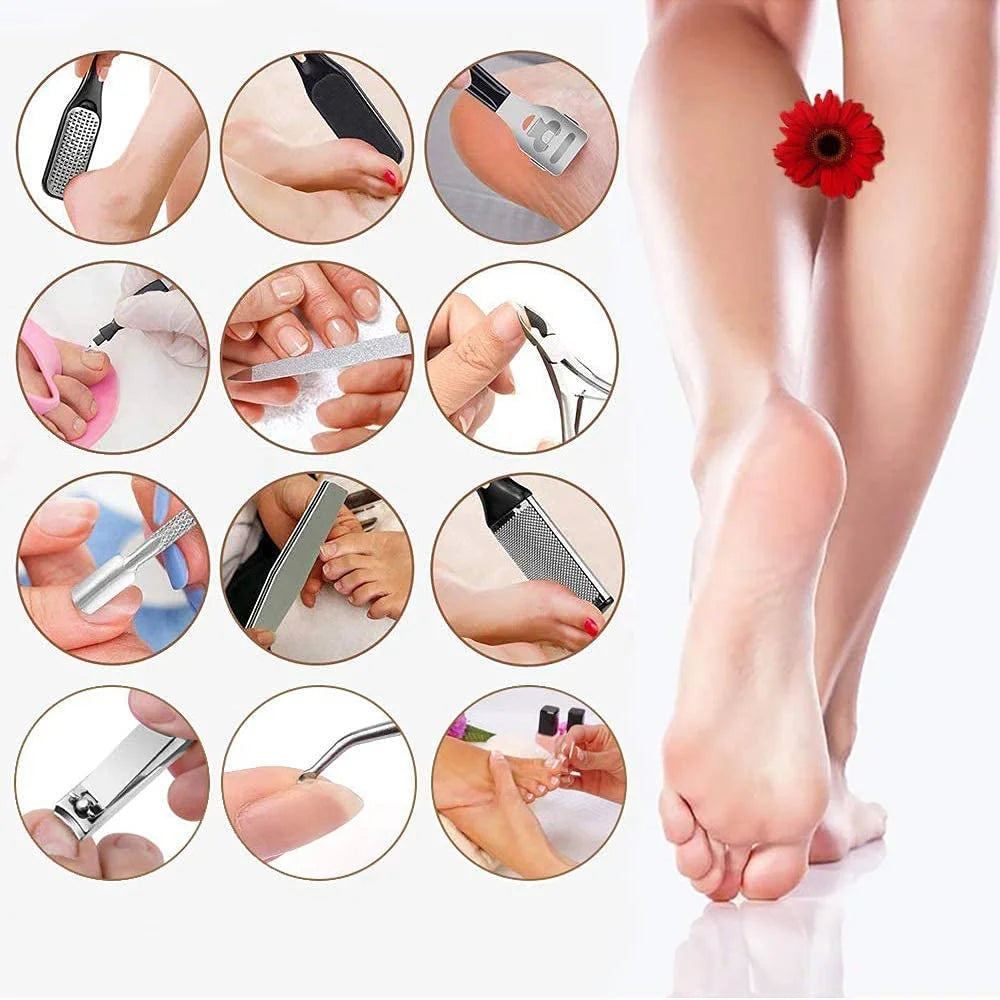 Electric Callus Remover for Feet, Portable Pedicure Kit Foot File Callus Remover, Rechargeable Waterproof Foot File for Foot Care Deadskin Remover with 3Head & LCD Display