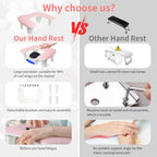 Arm Rest for Nails Tech,U Shaped Soft PU Leather Nail Arm Rest,Ergonomic Slope Angle Hand Rest for Nails Tech,Professional Salon Manicure Arm Rest Cushion., Pink