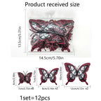 Halloween 3D Butterfly Bat Home Decor Wall Sticker 12 Pack Butterfly Sticker Wall Sticker