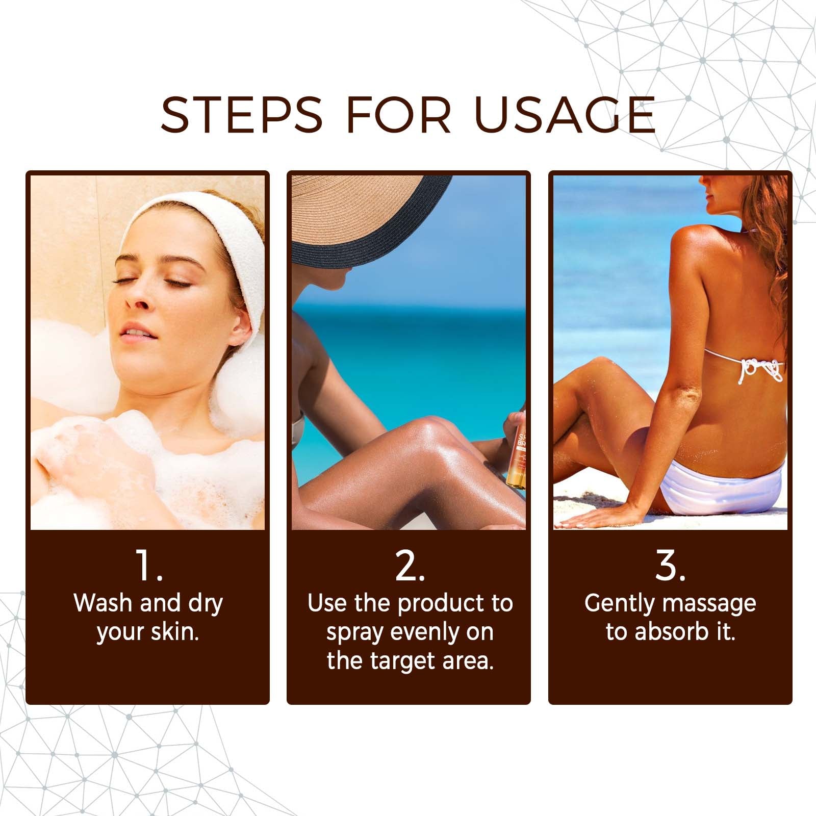 Helps Tan Spray, Helps Black Refreshing Natural Bronzer Wheat Color Helps Tan Spray