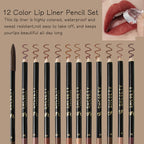 12 Colors Matte Lip Liner Suit Nude