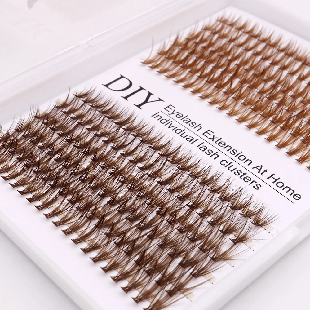Brown Mix Colored Individual Lashes Colored Cluster False Lashes Supplies for Eyelash Extensions Halloween Makeup Products