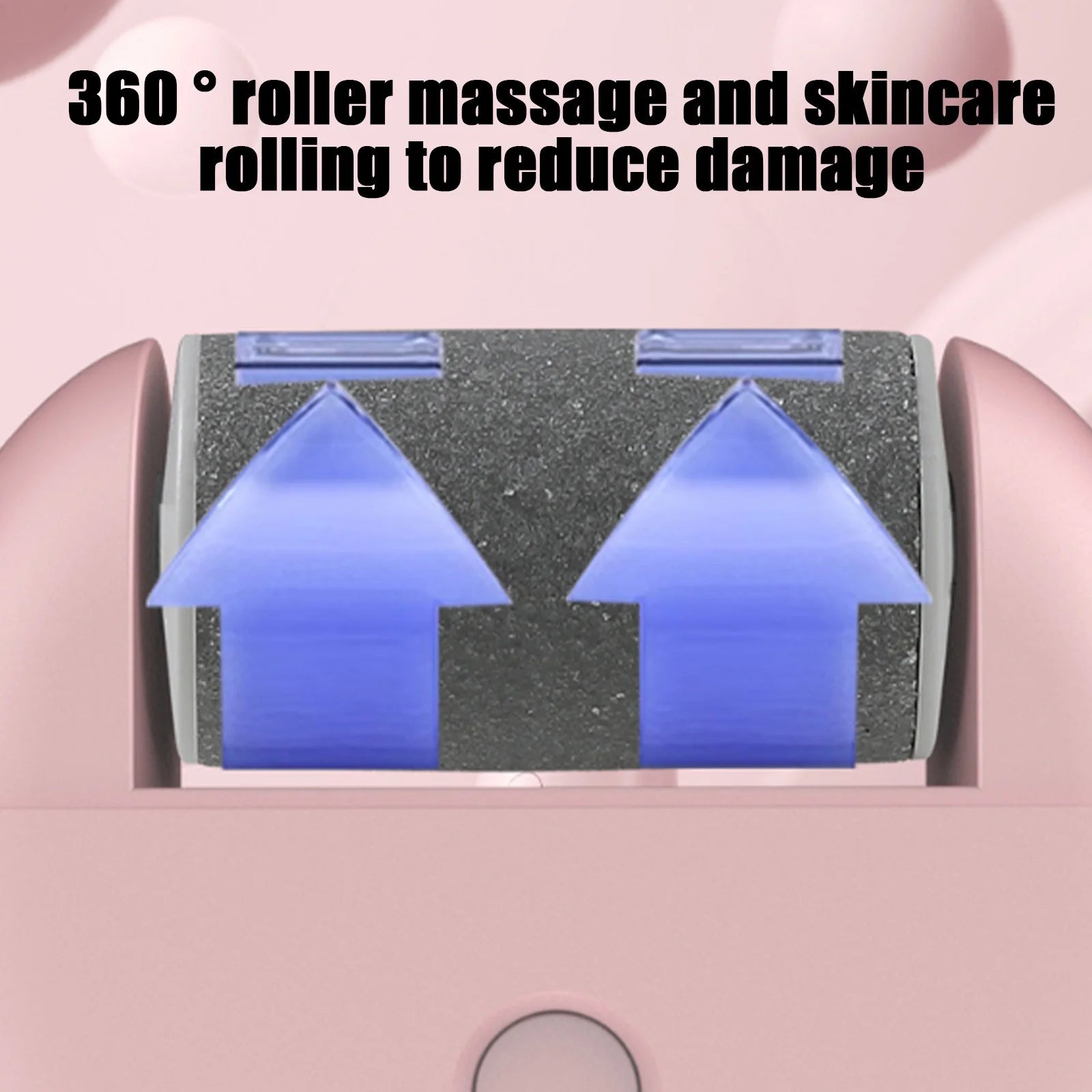 Electric Feet Callus Remover Portable Rechargeable Foot File Pedicure Tools Ideal for Dead Skin Two Gears of Adjustment Gentle Cleansing Does Not Hurt the Skin, Pink