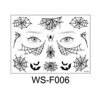 Halloween tattoo stickers, face stickers, spider web face stickers, tattoo stickers, waterproof, dark style, funny makeup stickers, temporary stickers