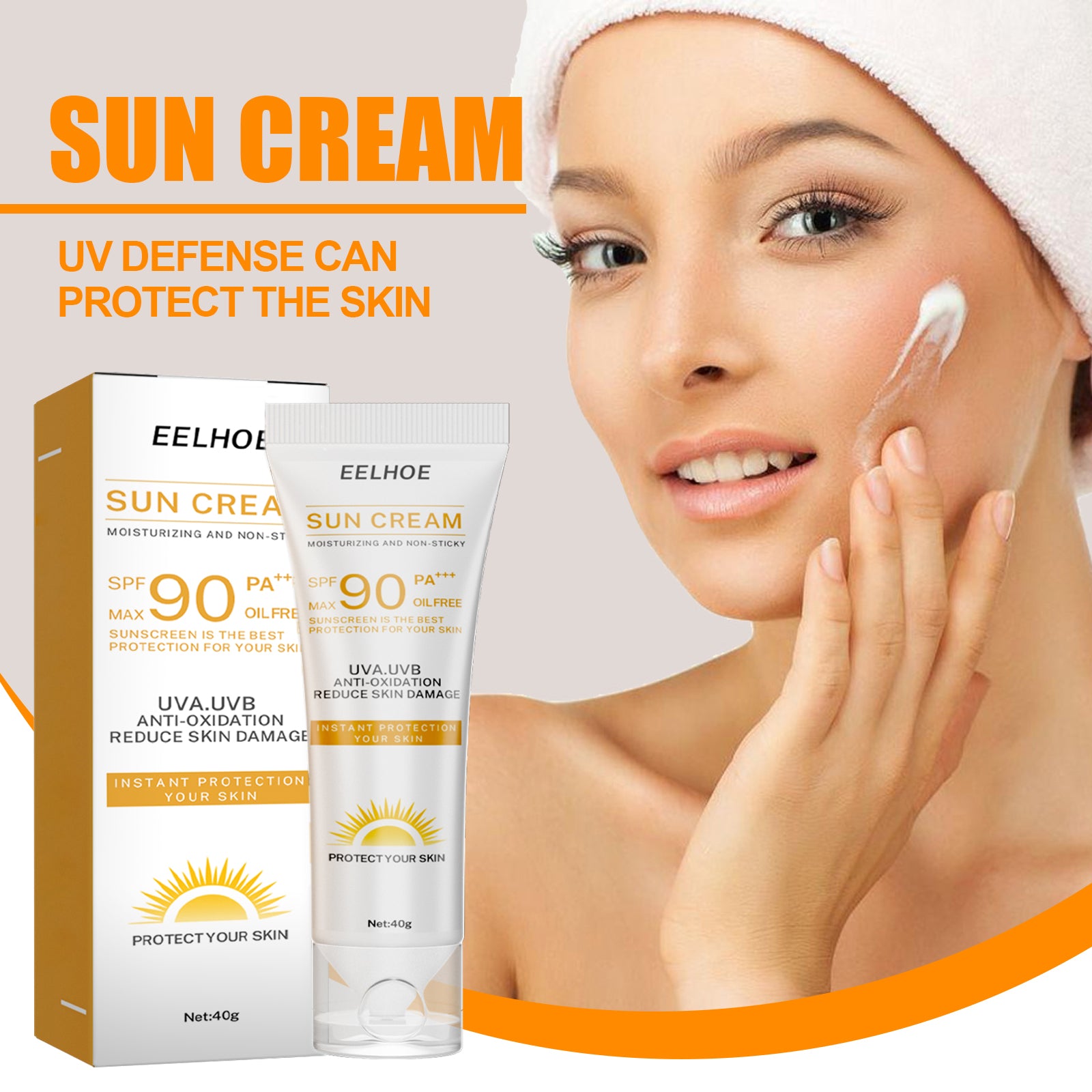 Protective Cream Moisturizes The Face, Body And Skin Protection Without Fake White Summer Refreshing Without Greasy