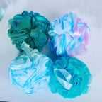 Bath Sponge 75G Exfoliating for Women and Men, Set of 4, Flower Color