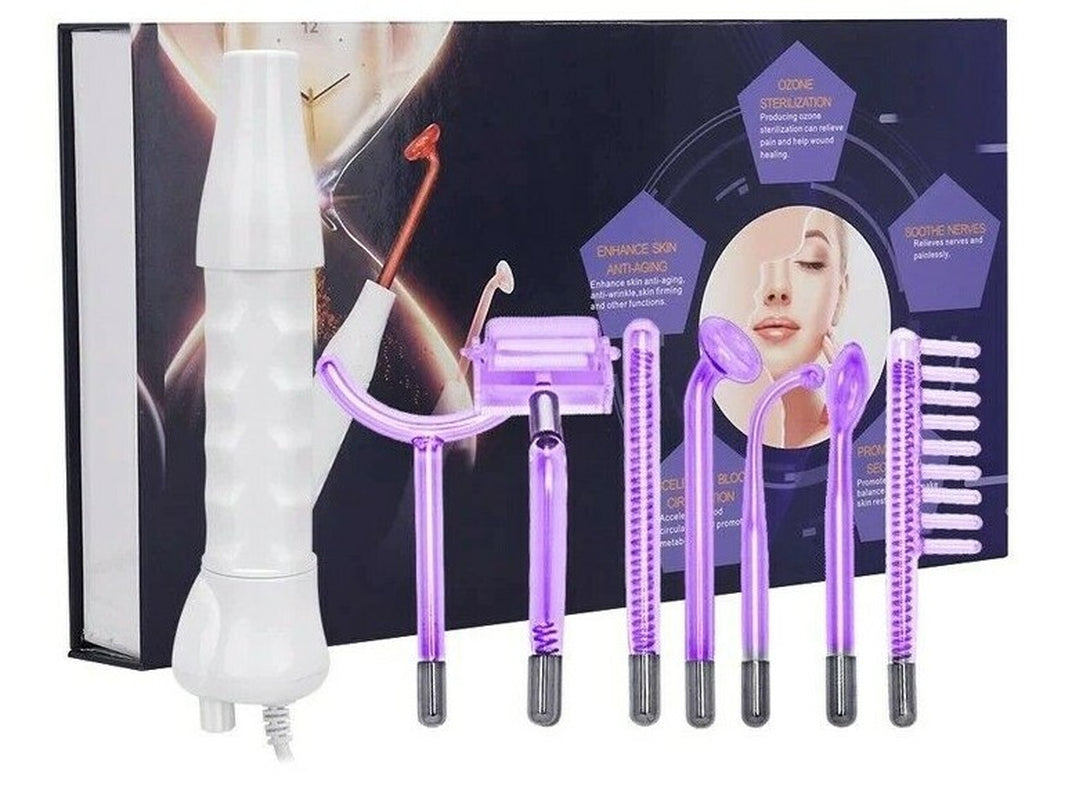 High Frequency Facial Device 7 Wands Electrode Glass Spot Tube Acne Spot Tool