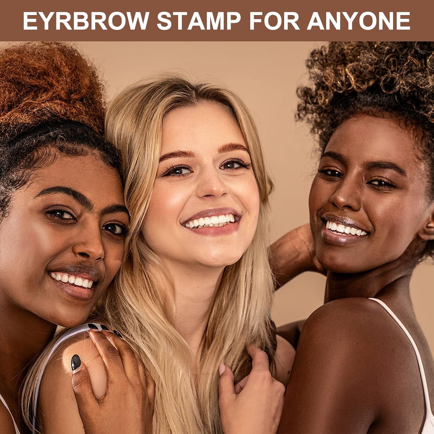 Eyebrow Stamp Stencil Kit for Beginner -  Eye Brow Stamping Kit, Eyebrow Stamp Trio Kit, 29 Brow Stencils, Brow Eyebrow Kit with Sponge Applicator, Waterproof Eyebrow Kit (E01 Soft Auburn)