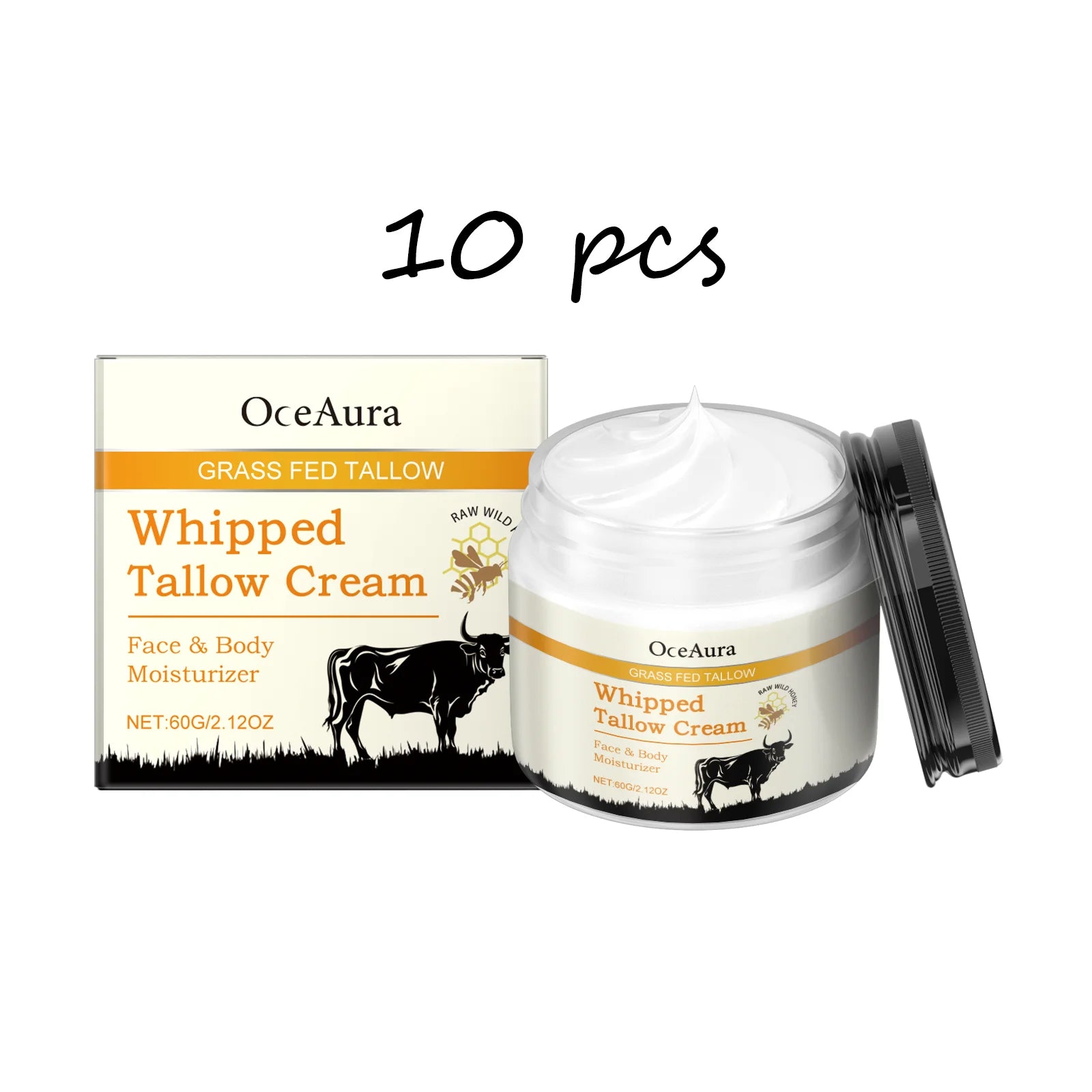Oceaura Whipped Tallow Balm Moisturizing Reduce Dryness Improve Smoothness Light Fragrance Softening Face Body Skin Tallow Balm