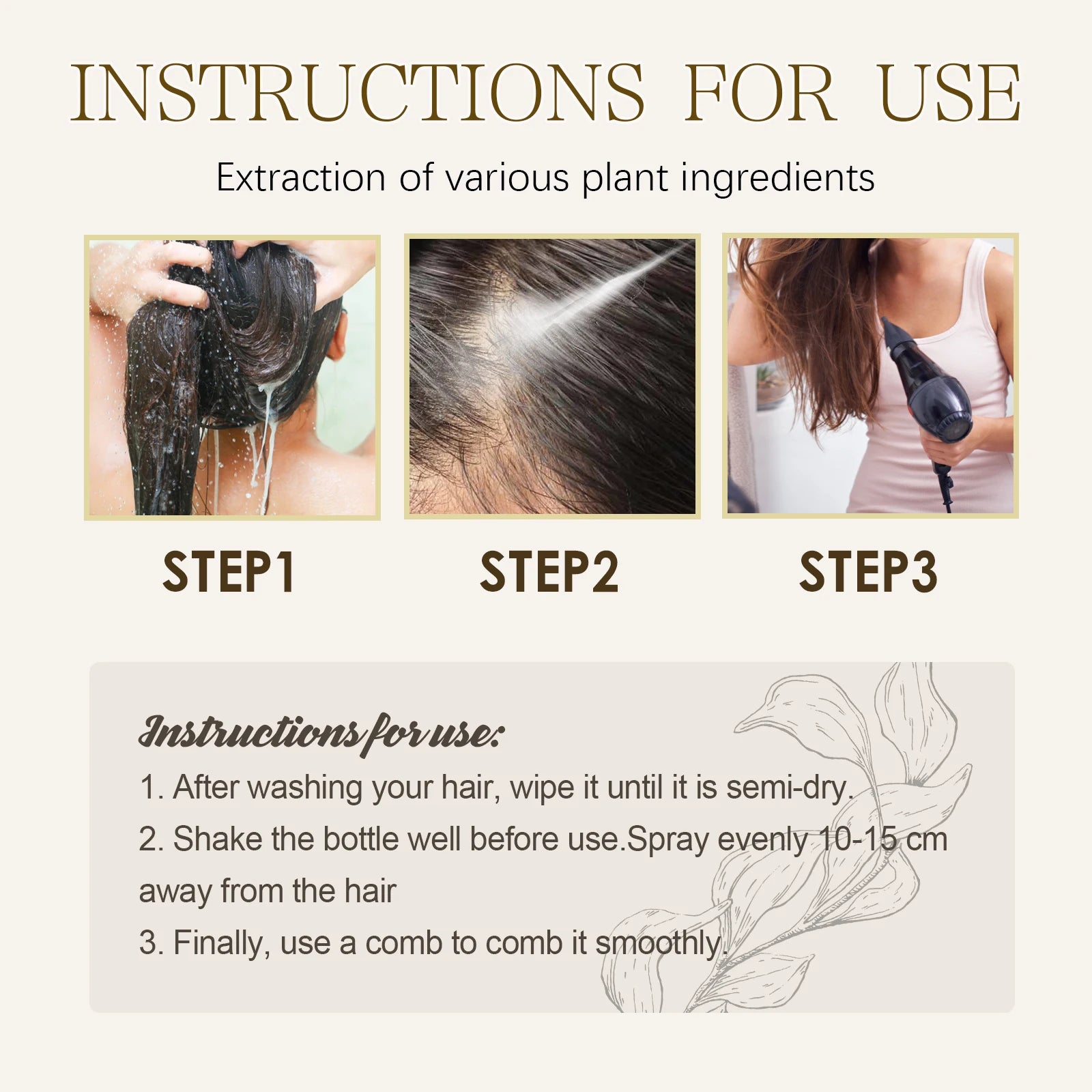 EELHOE Keratin Protein Hair Serum Hair Care Essence Spray Hair Repairing Improving Dry Curly Hairy Essence Smoothing Hair Mask