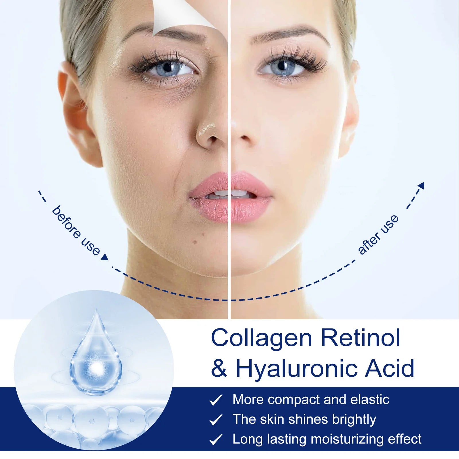 50g Eelhoe Collagen Moisturize Face Cream Reduce Fine Lines Enhance Facial Skin Natural Deep Firm Repair Brighten Face Cream