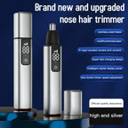 Portable LED Display Nose Hair Remover Electric Nose Hair Trimmer USB Charging Safety Face Hair Cleaning Care Kit