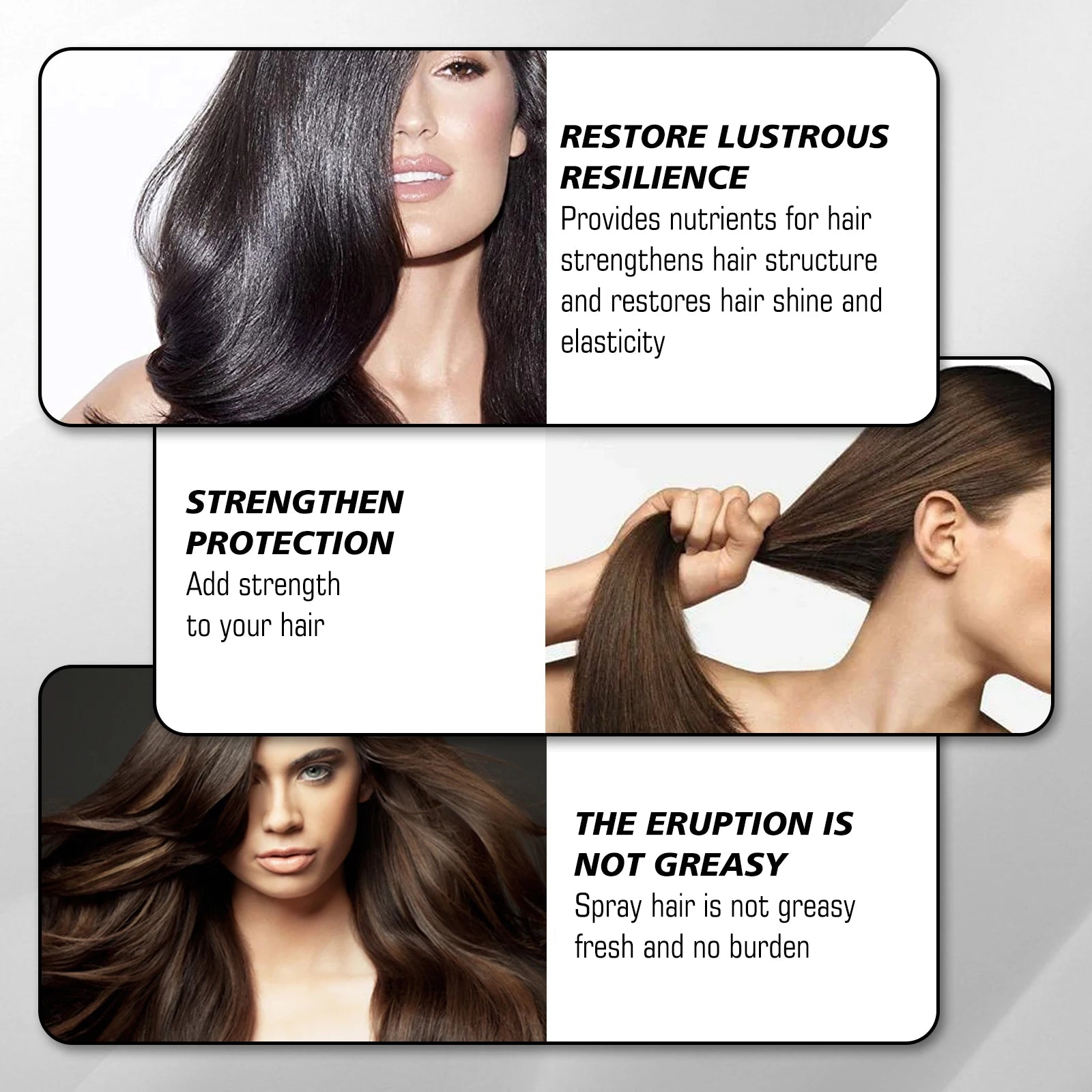 EELHOE Hair Brightening Spray Repairs Dry Hairy Hair Moisturizing Care Spray Luster Hair Care Suitable for Various Hair Types