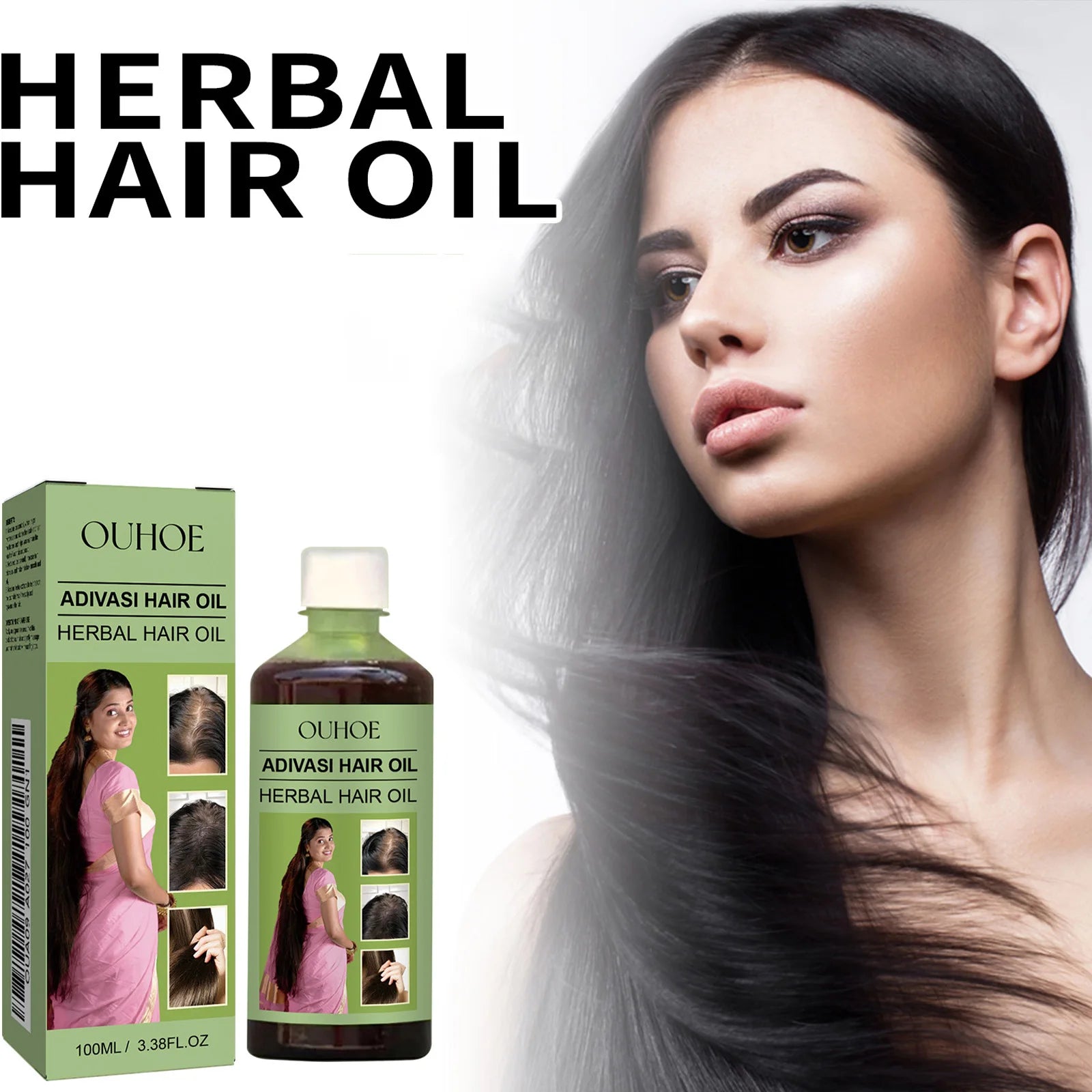 Ouhoe Herbal Hair Care Oil Temperature And Nourishing Scalp Strengthening Hair Cleaning Scalp Care Nourishment Softening Hair