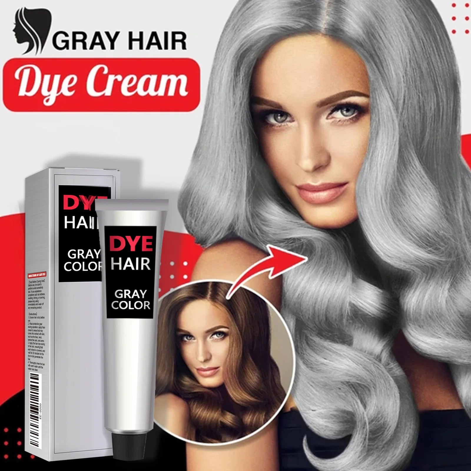 100ml Eelhoe Hair Dye Smoked Ash Punk Style Party Diy Fashion Trend Natural Plants Permanent Gentle Hair Dye Styling Paste