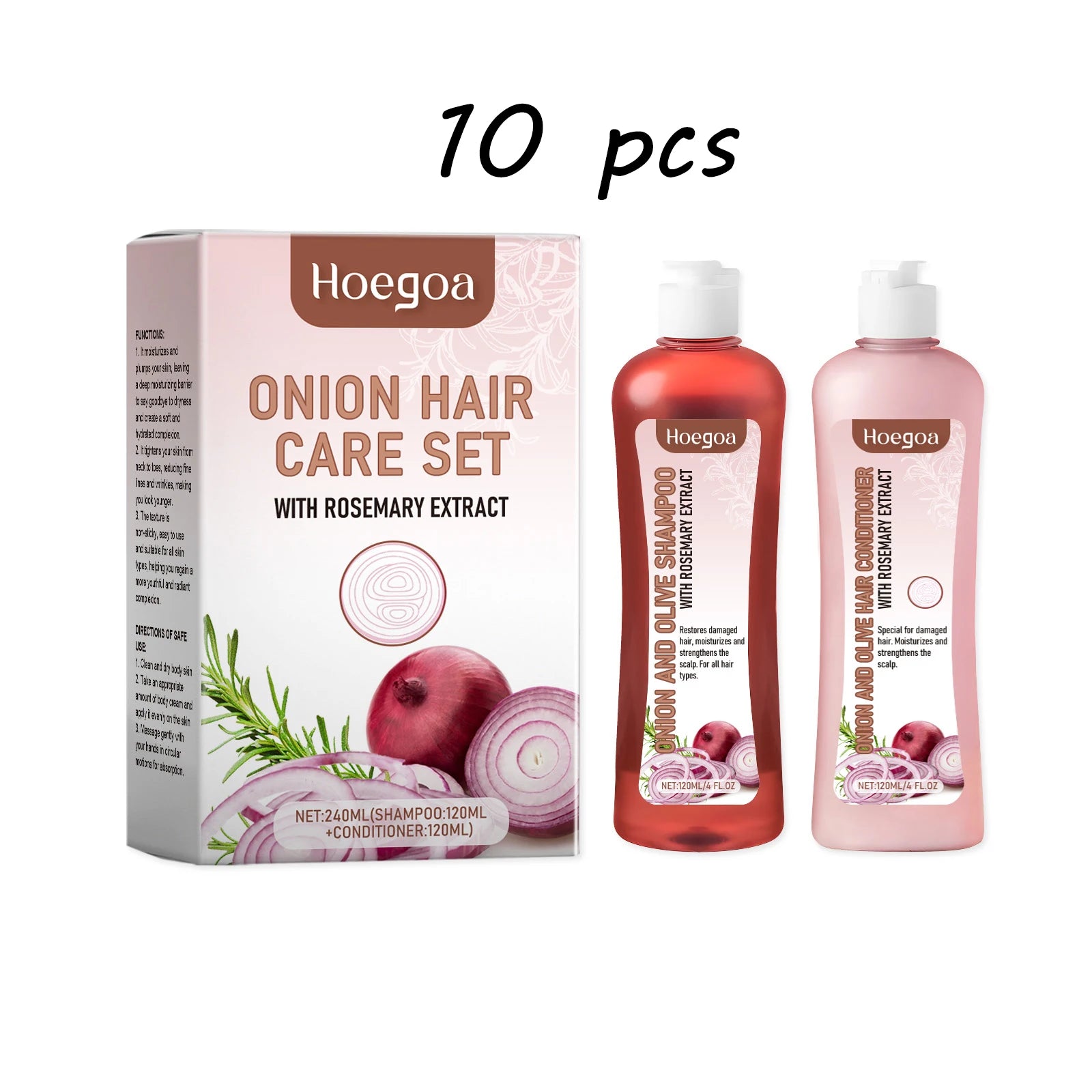 Hoegoa Natural Hair Care Set Nourishing Scalp Strengthening Hair Roots Deep Cleaning Dirt Oil Control Smoothing Hair Wash Set