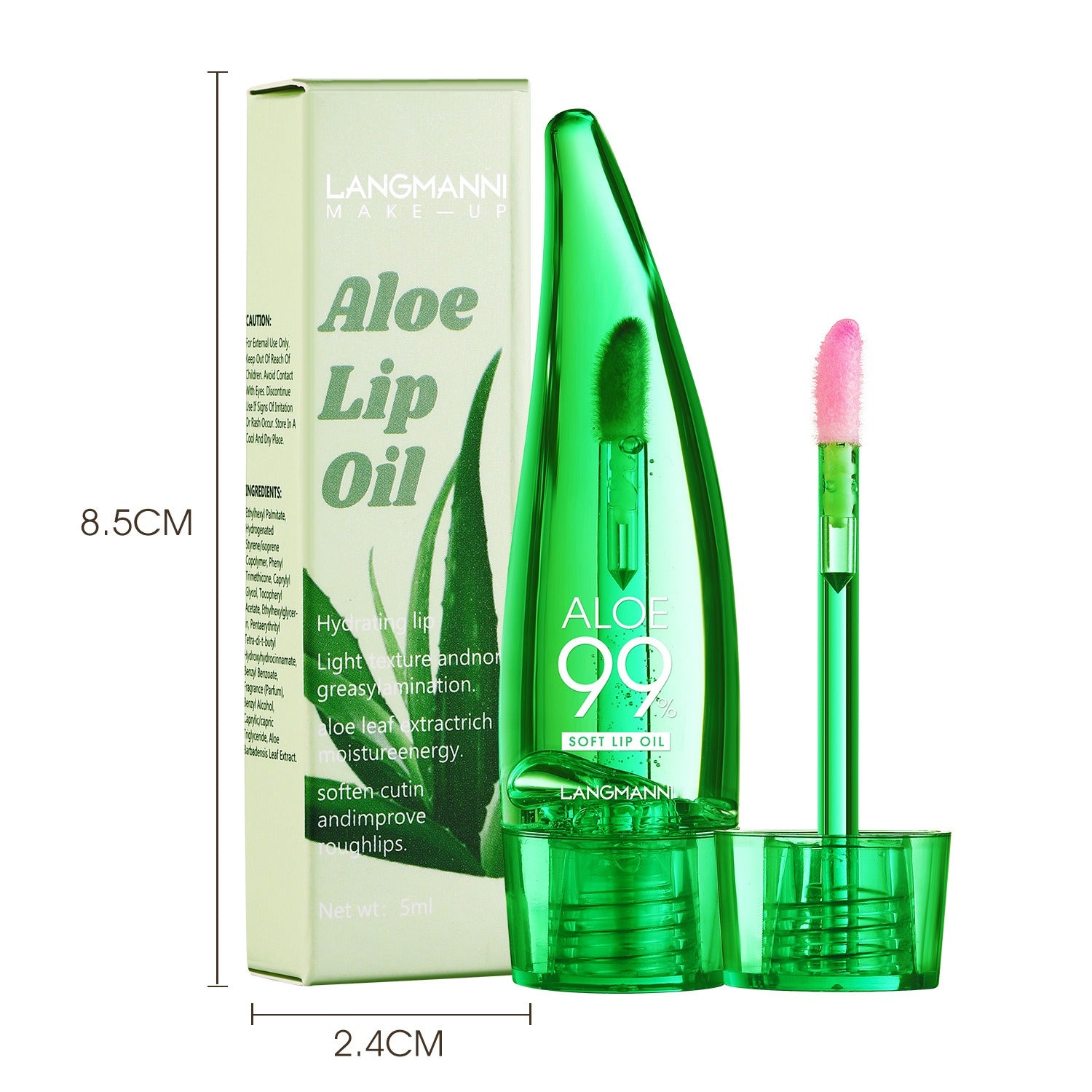 langmannni  Aloe vera lip gloss, temperature-sensitive color-changing lip glaze, moisturizing and protective lipstick, lip oil