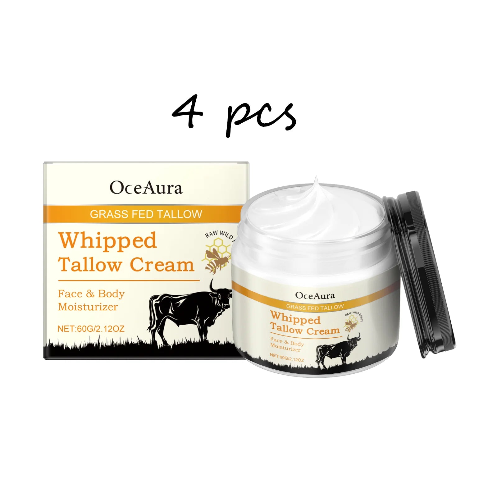 Oceaura Whipped Tallow Balm Moisturizing Reduce Dryness Improve Smoothness Light Fragrance Softening Face Body Skin Tallow Balm