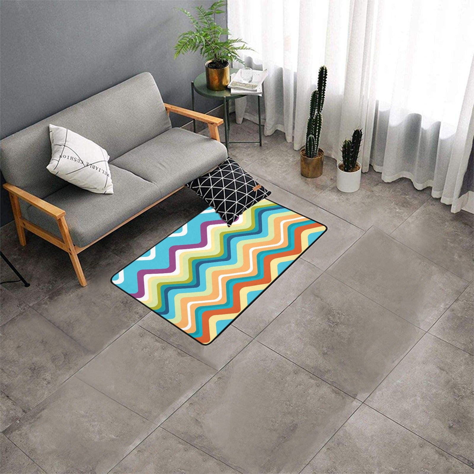 Area Rug with Black Binding 2'7"x 1'8‘’